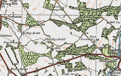 Old map of Shotleyfield in 1925