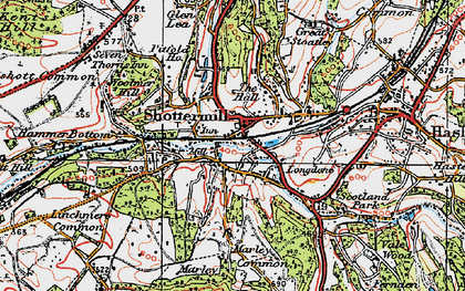 Old map of Shottermill in 1919