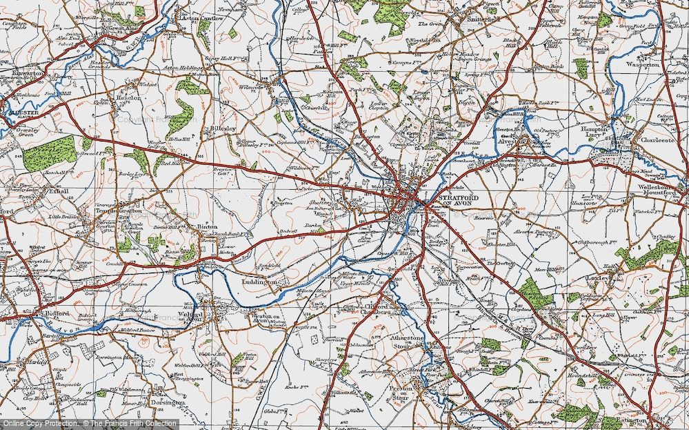Old Map of Historic Map covering Bordon Hill in 1919