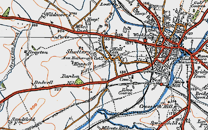 Old map of Shottery in 1919