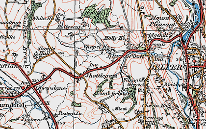Old map of Shottlegate in 1921