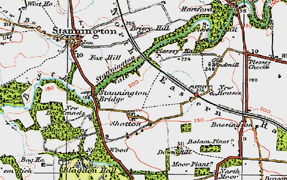 Old map of Blagdon Hall in 1925