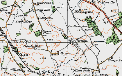 Old map of Shotton in 1925