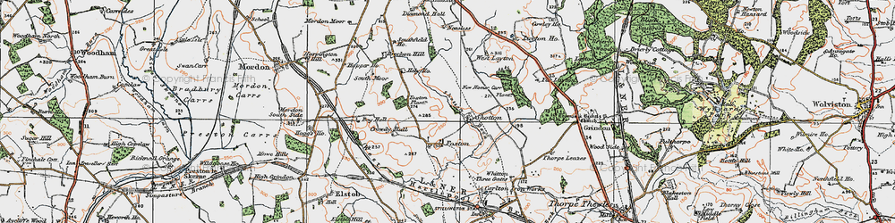 Old map of Shotton in 1925