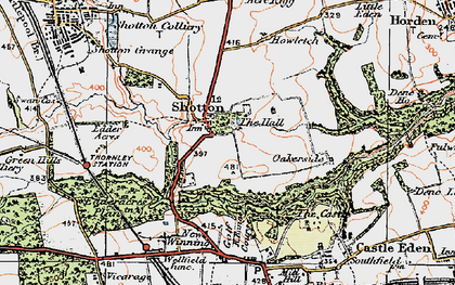 Old map of Shotton in 1925