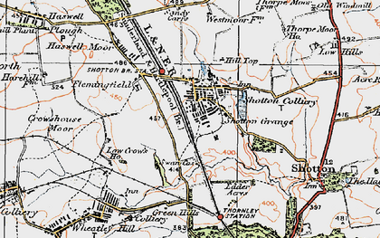 Old map of Shotton Colliery in 1925