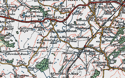 Old map of Shraleybrook in 1921