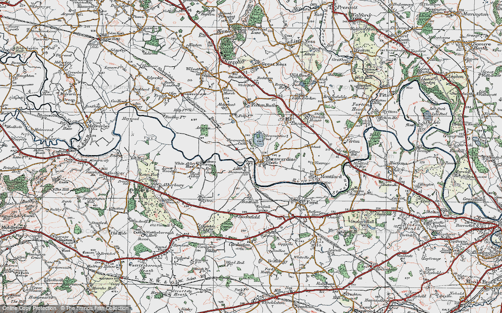 Old Map of Shrawardine, 1921 in 1921