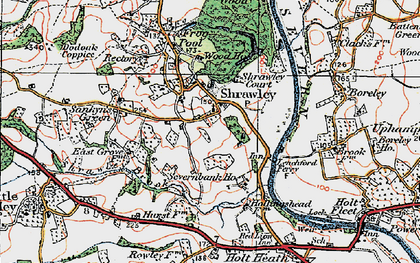 Old map of Shrawley in 1920
