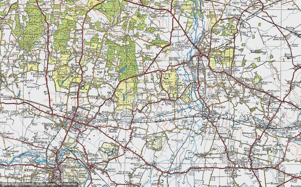 Old Map of Shreding Green, 1920 in 1920
