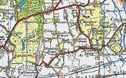Old map of Shreding Green in 1920