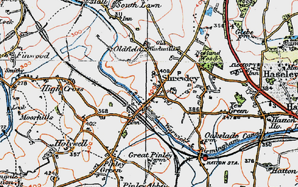 Old map of Shrewley in 1919