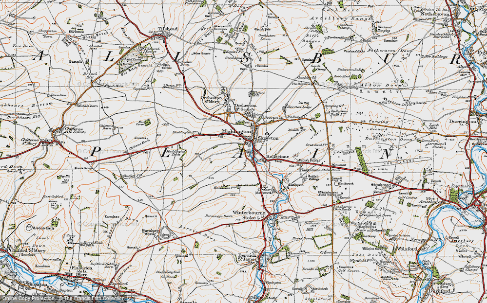 Old Map of Shrewton, 1919 in 1919