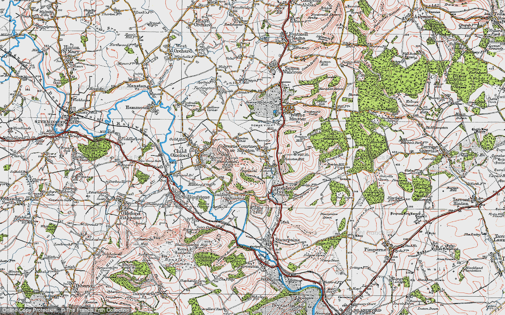 Old Map of Shroton, 1919 in 1919