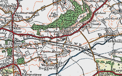 Old map of Shucknall in 1920