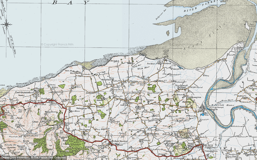 Old Map of Shurton, 1919 in 1919