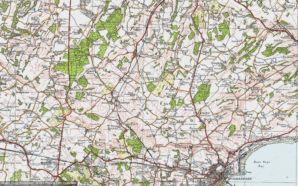 Old Map of Shuttlesfield, 1920 in 1920