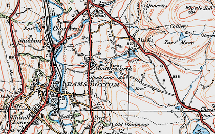 Old map of Shuttleworth in 1924