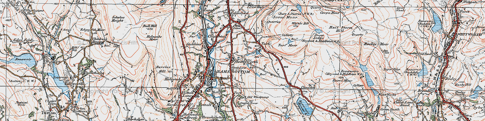 Old map of Shuttleworth in 1924
