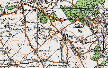 Old map of Shutton in 1919