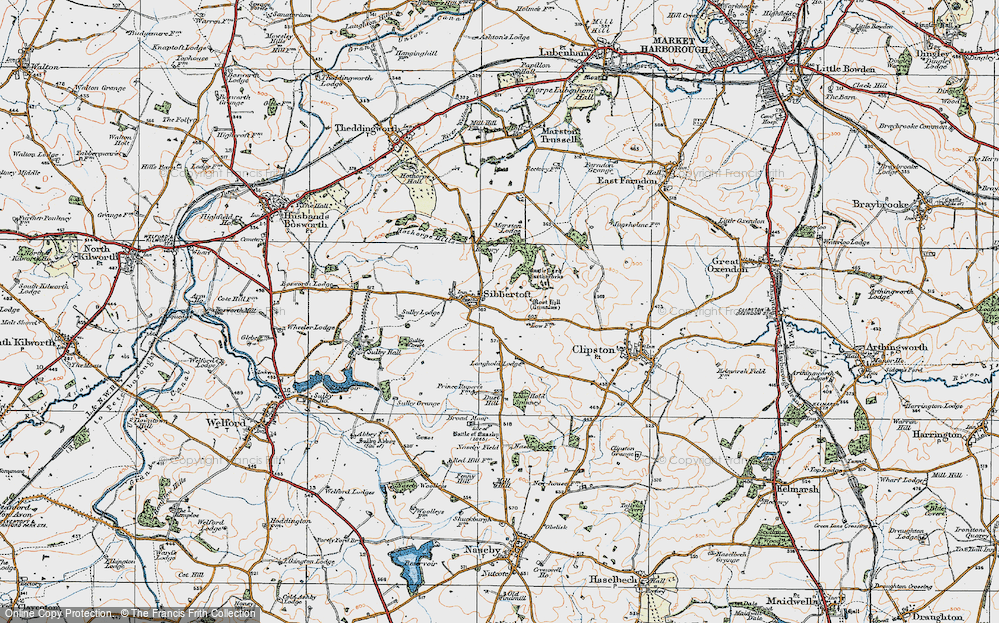 Old Map of Sibbertoft, 1920 in 1920