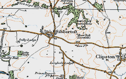 Old map of Sulby Covert in 1920