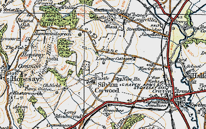 Old map of Sibdon Carwood in 1920