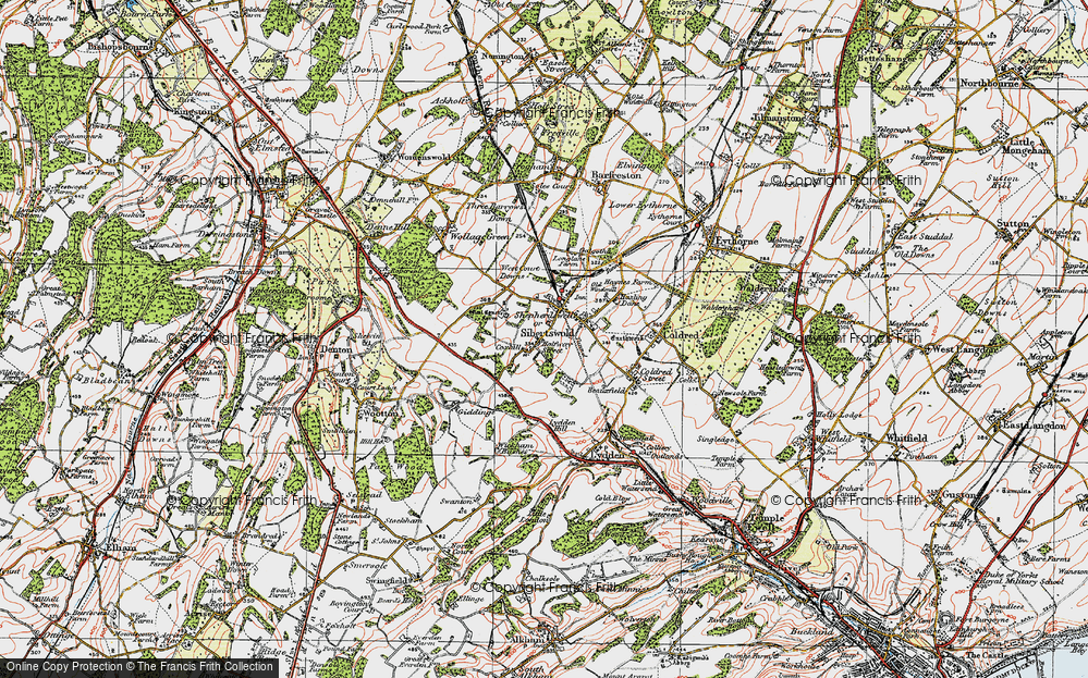 Old Map of Sibertswold, 1920 in 1920
