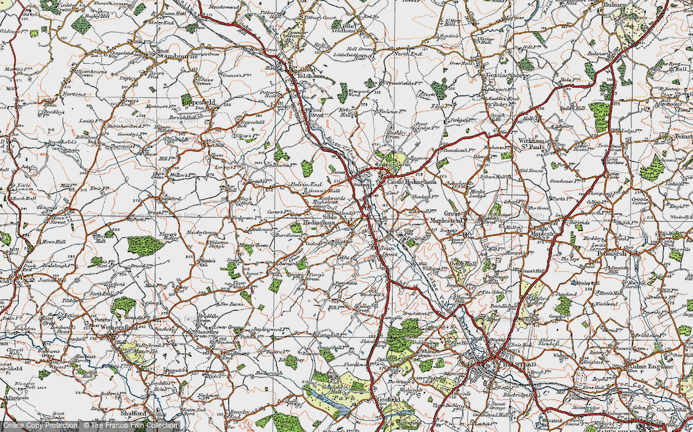 Old Map of Sible Hedingham, 1921 in 1921
