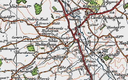 Old map of Sible Hedingham in 1921