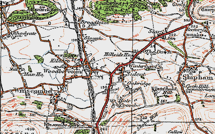 Old map of Sidcot in 1919