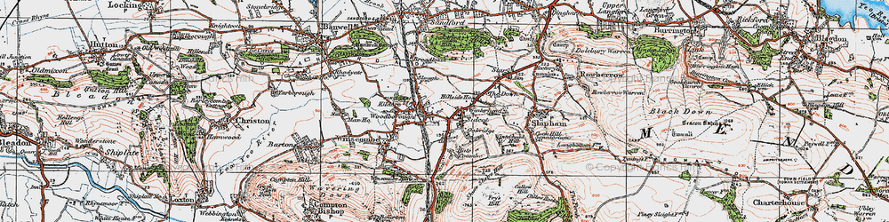 Old map of Sidcot in 1919