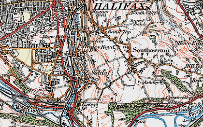 Old map of Siddal in 1925