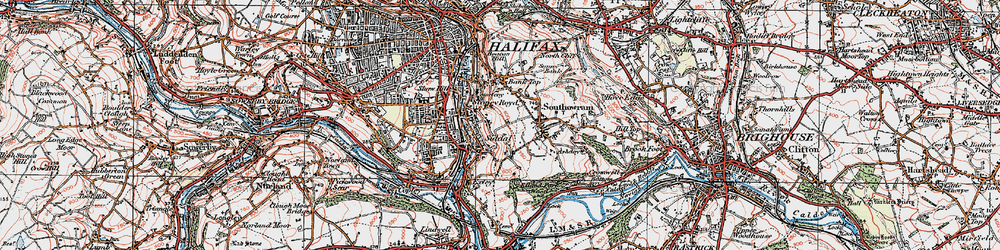 Old map of Siddal in 1925