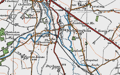 Old map of Siddington in 1919