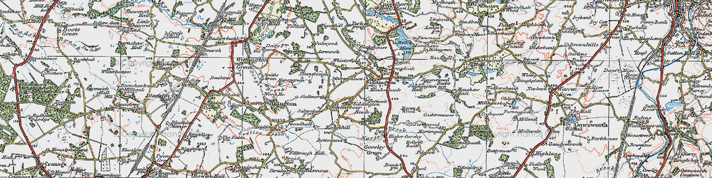 Old map of Siddington Heath in 1923