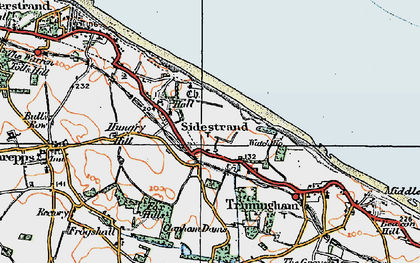 Old map of Sidestrand in 1922