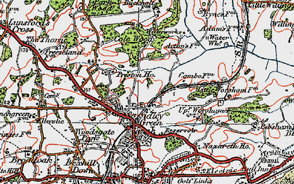Old map of Sidley in 1921