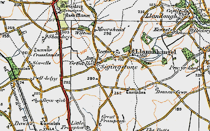 Old map of Sigingstone in 1922