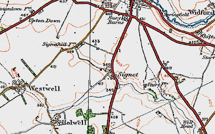 Old map of Signet in 1919