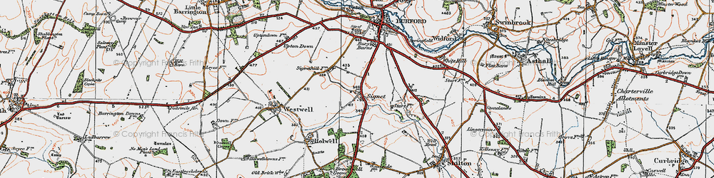 Old map of Signet in 1919