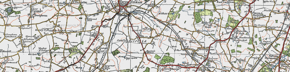 Old map of Silfield in 1922