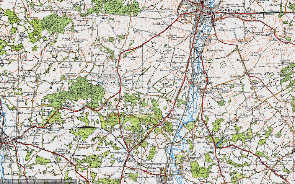 Old Map of Silkstead, 1919 in 1919