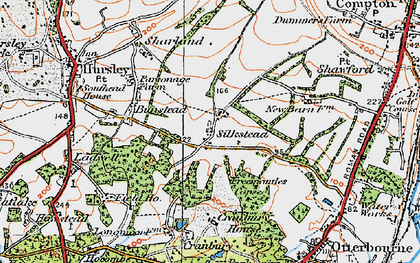 Old map of Silkstead in 1919