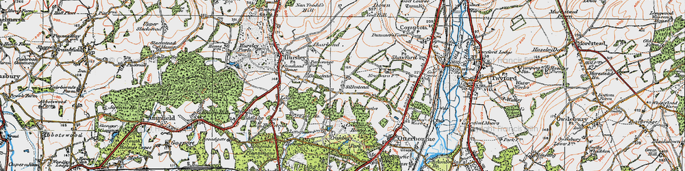 Old map of Silkstead in 1919