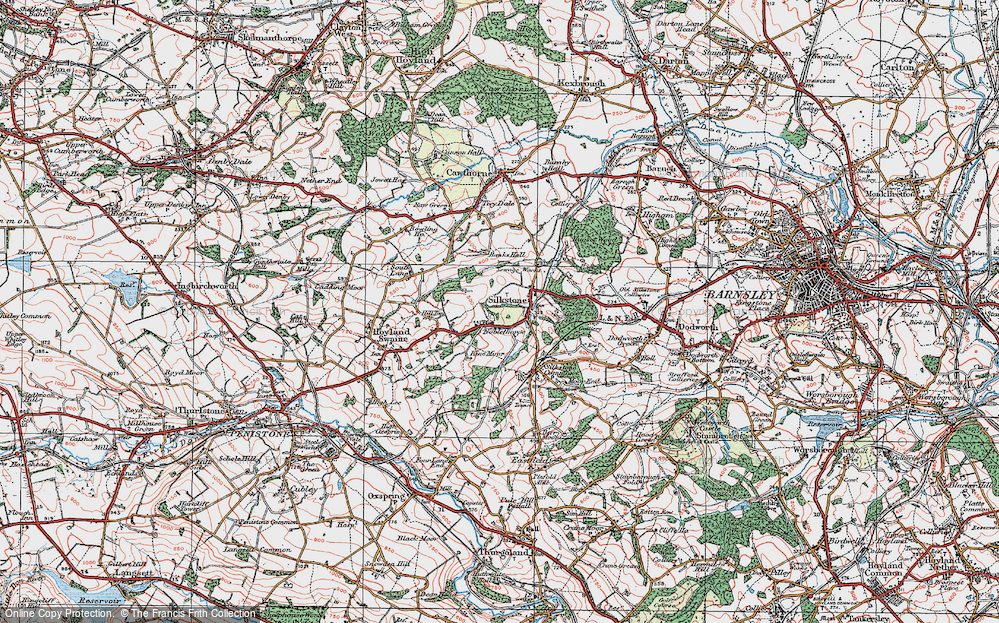 Old Map of Silkstone, 1924 in 1924