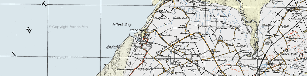 Old map of Silloth in 1925