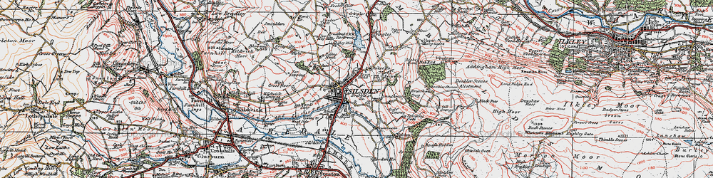 Old map of Silsden in 1925