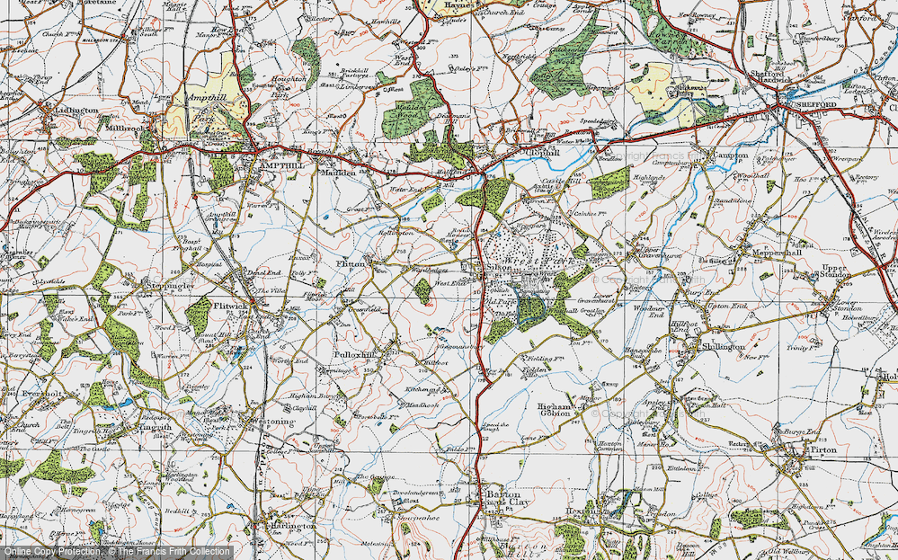 Old Map of Silsoe, 1919 in 1919