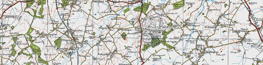 Old map of Wrest Park in 1919